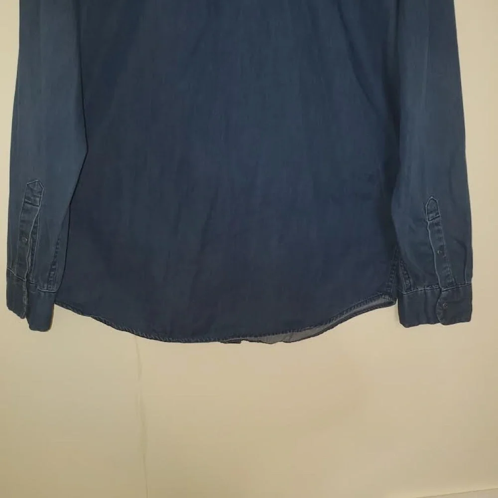 Mens Calvin Klein Jeans Dark Denim Long Sleeve Shirt - Picture 11 of 14